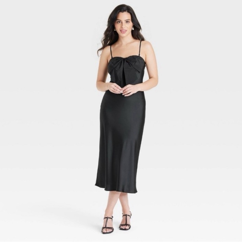 a new day Black Midi Dress